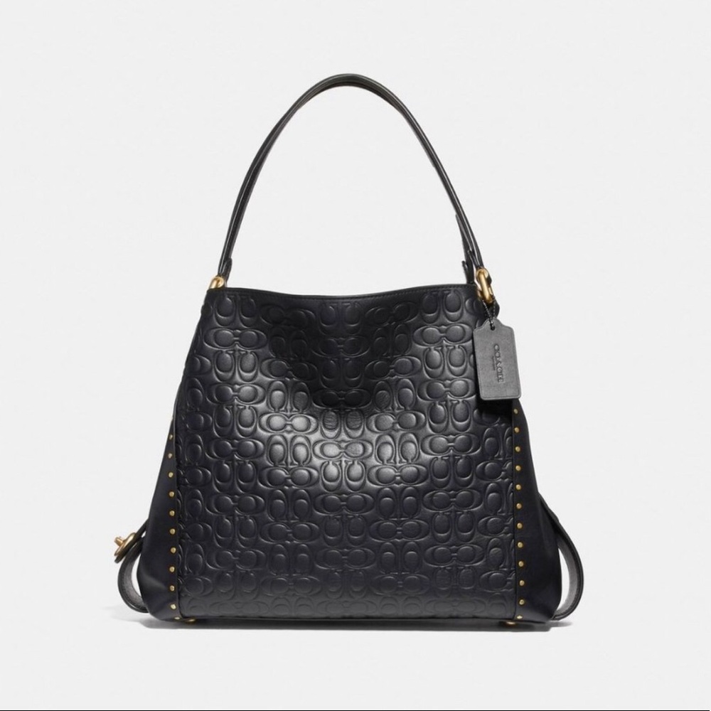 Authentic COACH Leather Shoulder Edie 31 Signature
